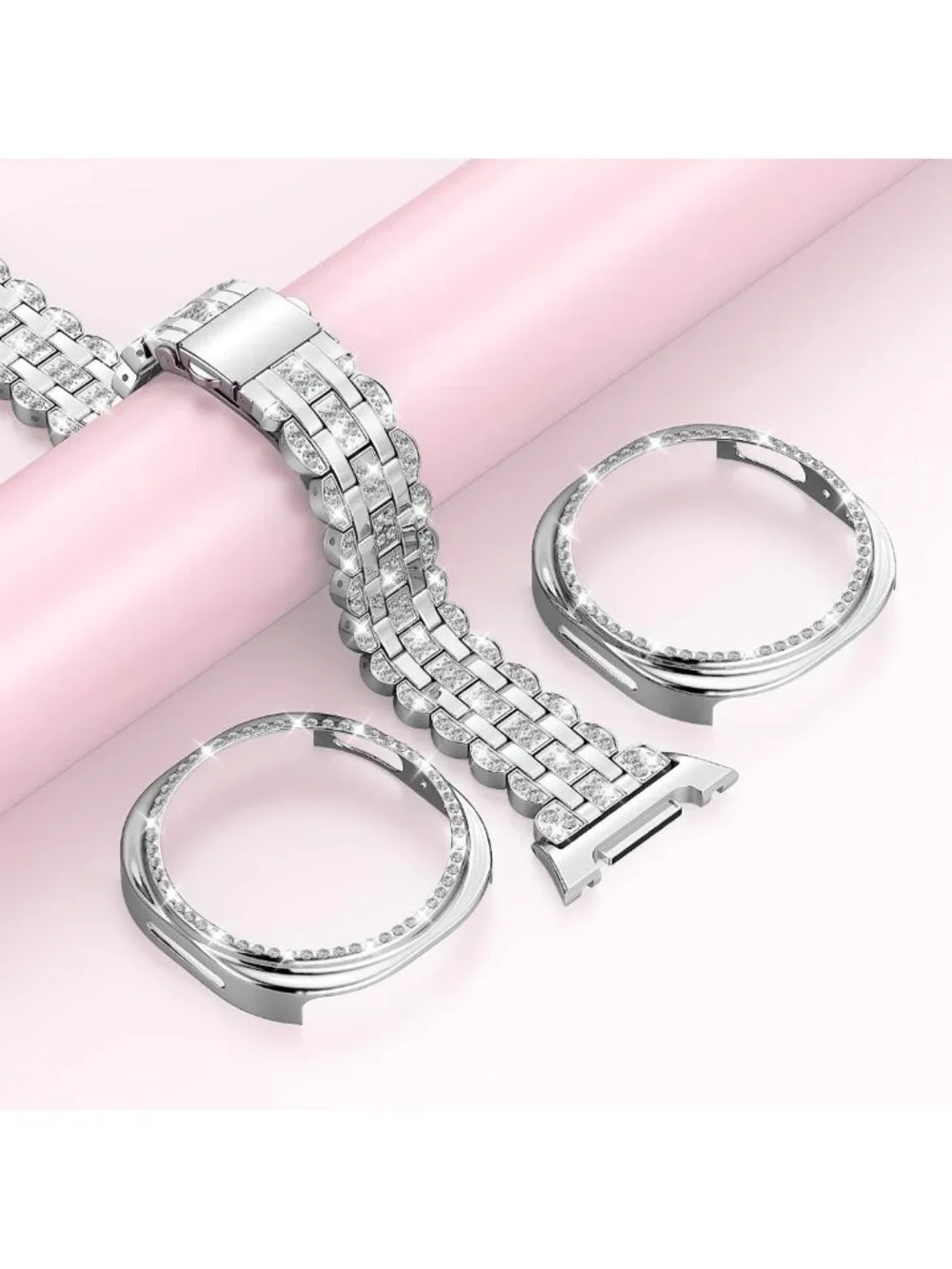 Stylish Bling Band & Case for Galaxy Watch 8, Women’s Dressy Replacement Strap